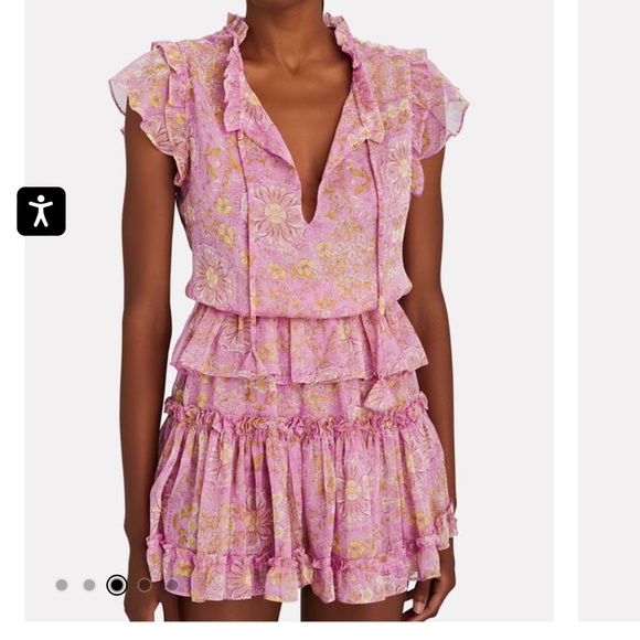 Misa Los Angeles Lilian Ruffled Chiffon Mini Dress - Picture 2 of 7